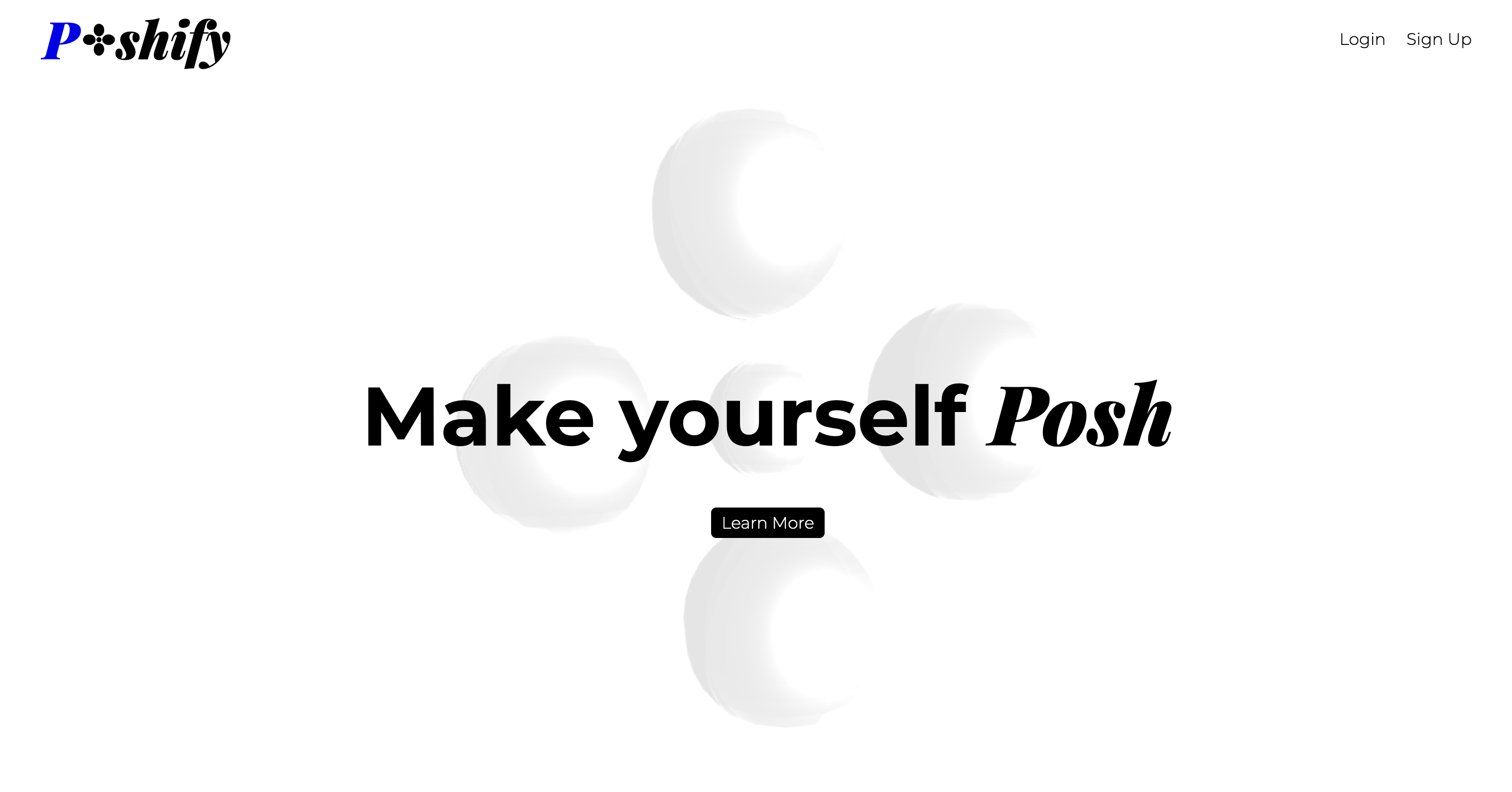 Screenshot of Poshify - Artificial Intelligence Fashion Website